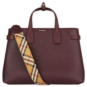Burberry Outlet Leather Tote Bag Red